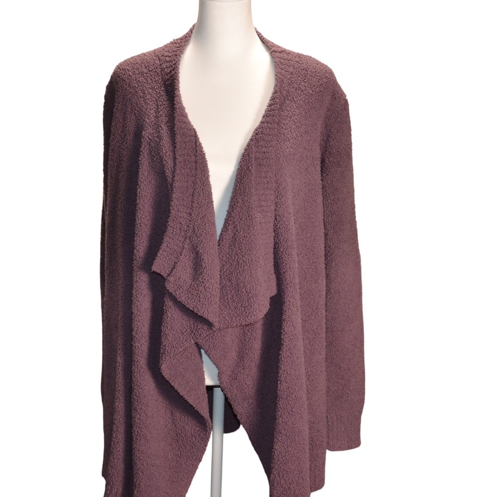 UGG Cozy Open Front‎ Cardigan Mauve Purple Draped Soft Long Sleeve Sweater